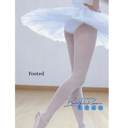 Ballet Dance Tights Anti-Run: 9/10 Cropped/Hole Cutout/Footed, Adult Yoga Tights