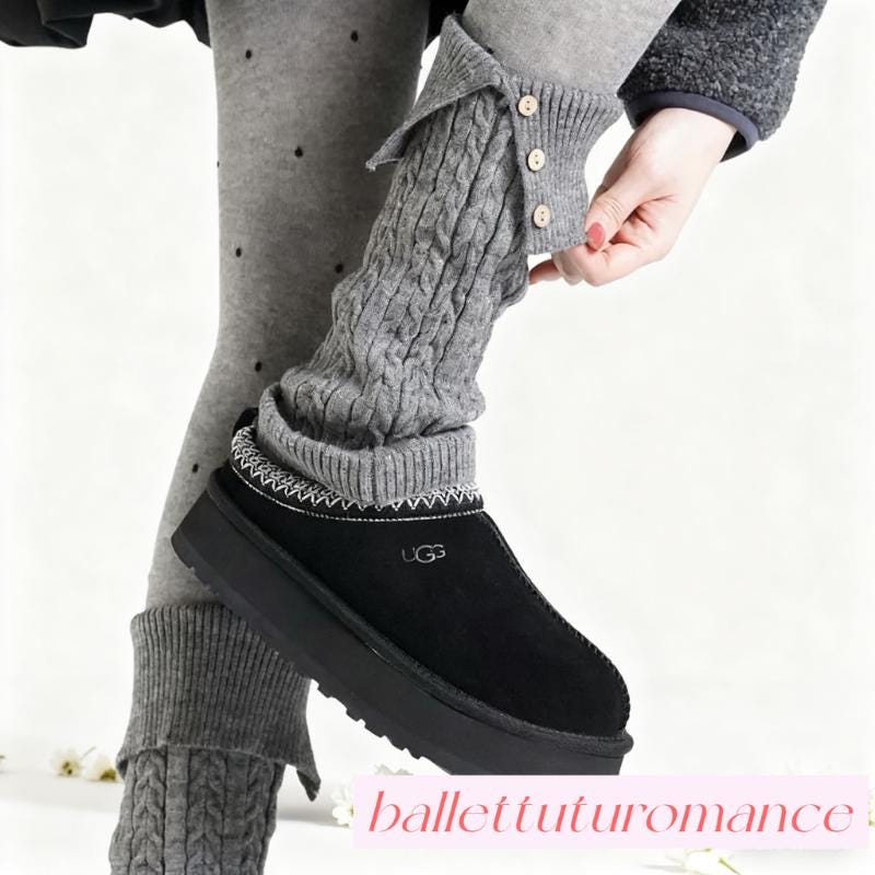 Handmade Knit Leg Warmers, Ballet Elements Design, Ballet & Mary Jane Shoes Compatible,Warm Sleeves