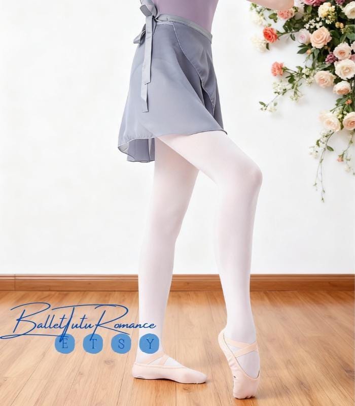 Girls Ballet Practice Wrap Skirt: One-Piece Dance Training Gauze Half Skirt for Rehearsals,Dance Class