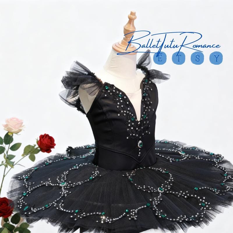 Black Swan Luxury Ballet Tutu: Custom Adult/Child Performance Costume, High-End Bespoke