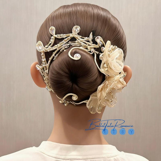 Customized Champagne Ballet Crown, Adult & Child Performance Headwear, Esmeralda Don Quixote Tiara