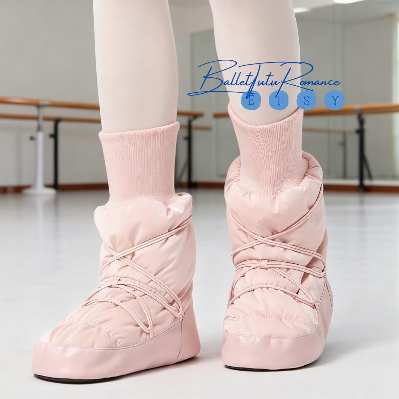 Ballet Shoe Boots Winter, Warm&Water Proof, Fleece-Lined Shoe, Cold-Resistant Dance Practice Performance Shoes