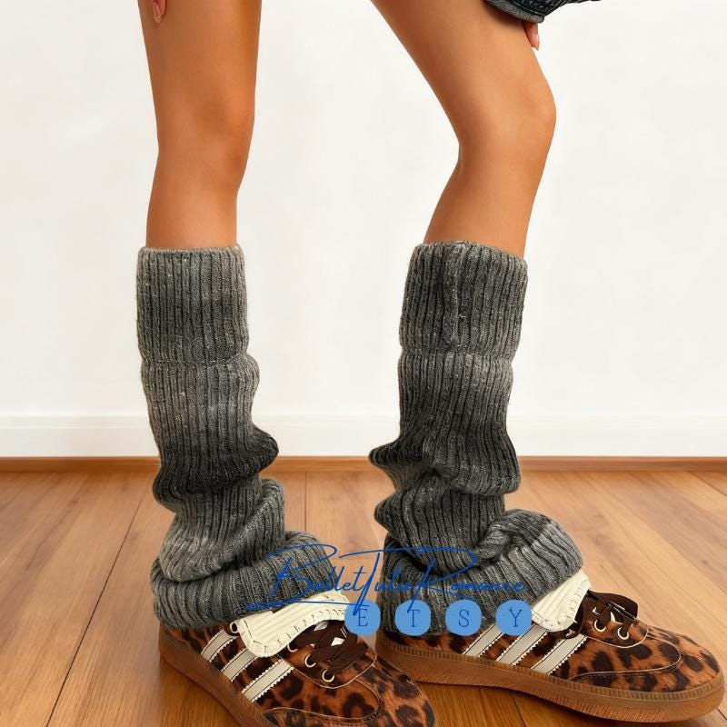 Fashion Sport Gradient Knit Leg Warmers, Cozy Warm Fall Winter Leg cover Casual