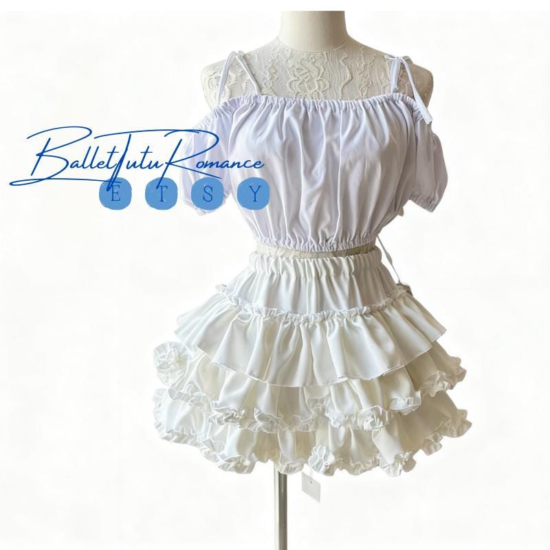 Y2K Ballet Punk Tiered Ruffled Puff Skirt, Pumpkin Cosplay Petticoat for Gothic Vintage Outfits