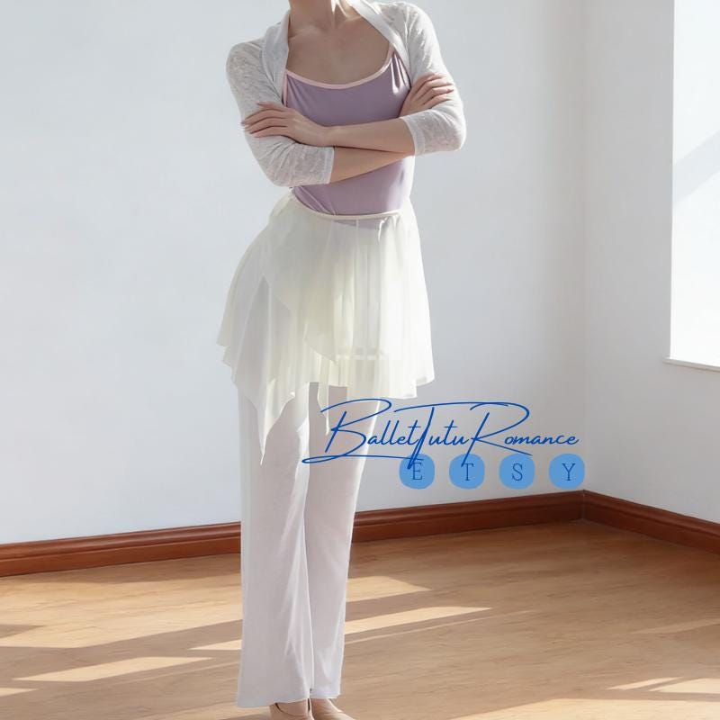 Tulle Ballet Skirt, Asymmetrical Handkerchief Hem Dance Practice Wear