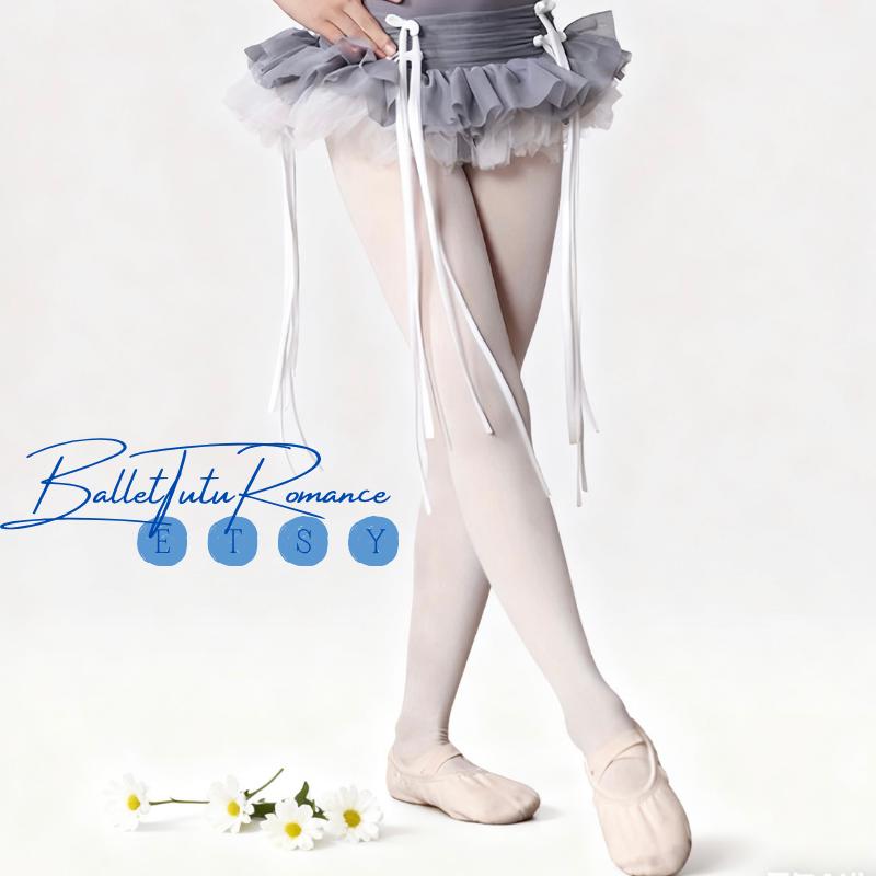 Kids Baroque Ballet Bodysuit & Tutu Skirt Set, Girls Ballet Dancewear, Children’s Dance Outfit