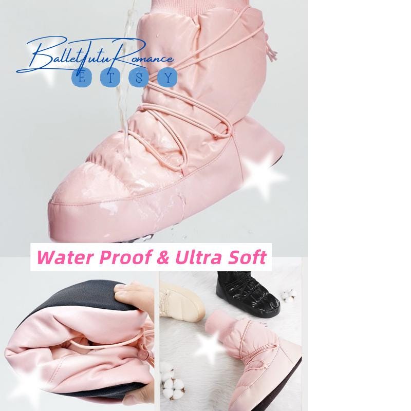 Ballet Shoe Boots Winter, Warm&Water Proof, Fleece-Lined Shoe, Cold-Resistant Dance Practice Performance Shoes