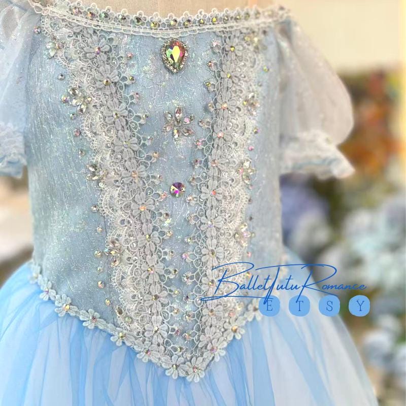 Ombré Tulle Performance Gown with Rhinestone Bodice, Custom Fit, Nutcracker