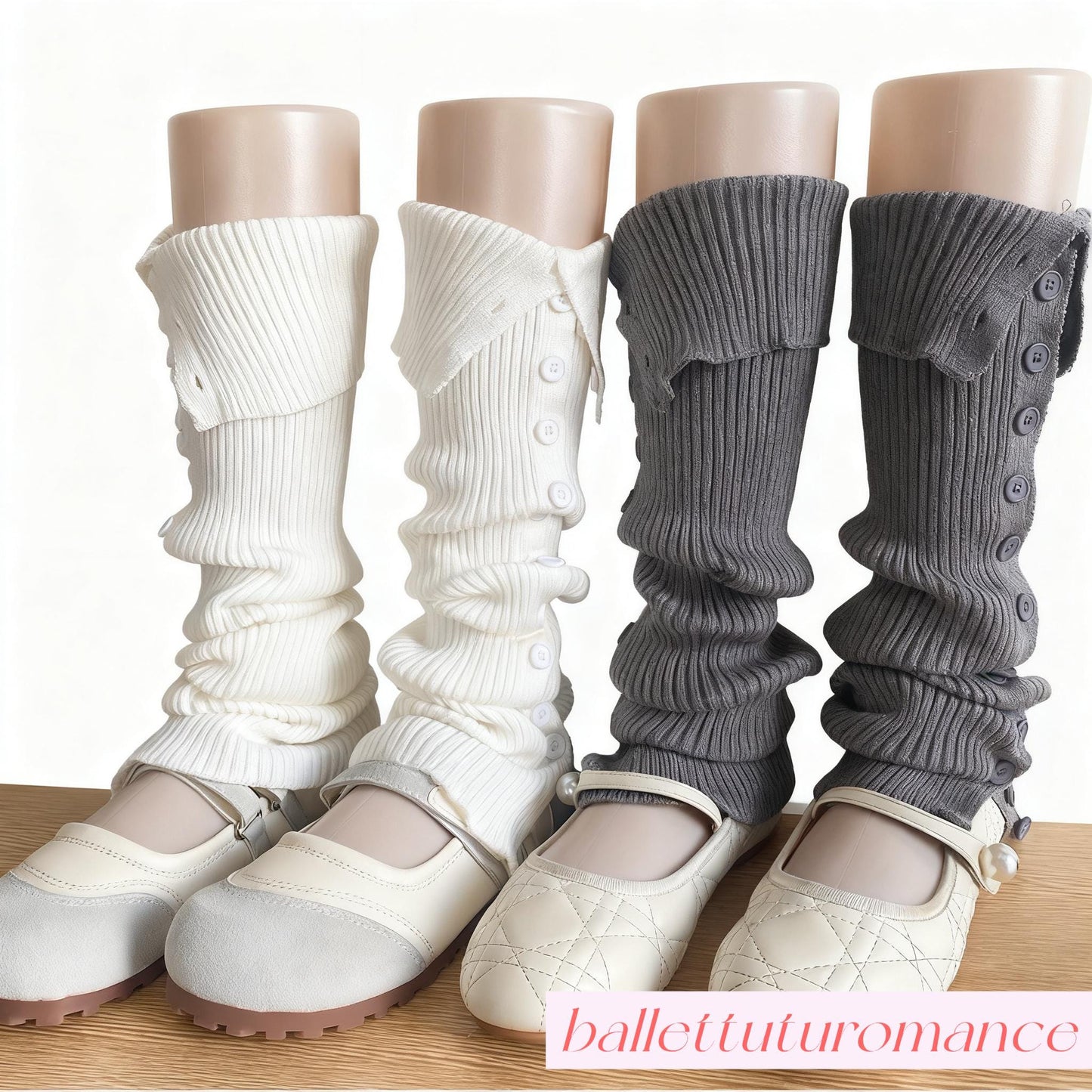 Handmade Knit Leg Warmers, Ballet Elements Design, Ballet & Mary Jane Shoes Compatible,Warm Sleeves