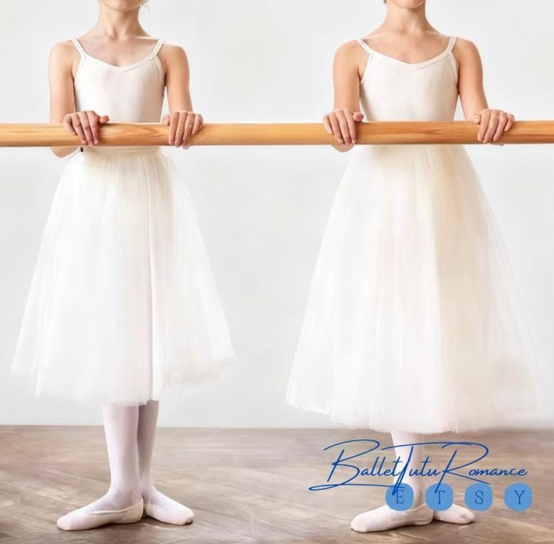 Custom Kids Ballet Tulle Skirt, Ballerina Tutu for Dance Practice & Recitals, Soft Flowy Skirt
