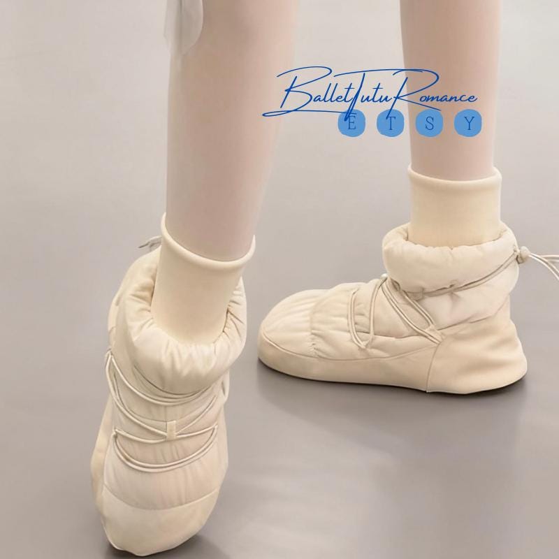 Ballet Shoe Boots Winter, Warm&Water Proof, Fleece-Lined Shoe, Cold-Resistant Dance Practice Performance Shoes