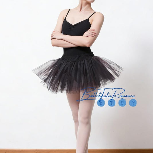 Fluffy Tulle Ballet Tutu Skirt | Mini Dance Performance Half Skirt, Adult Kids