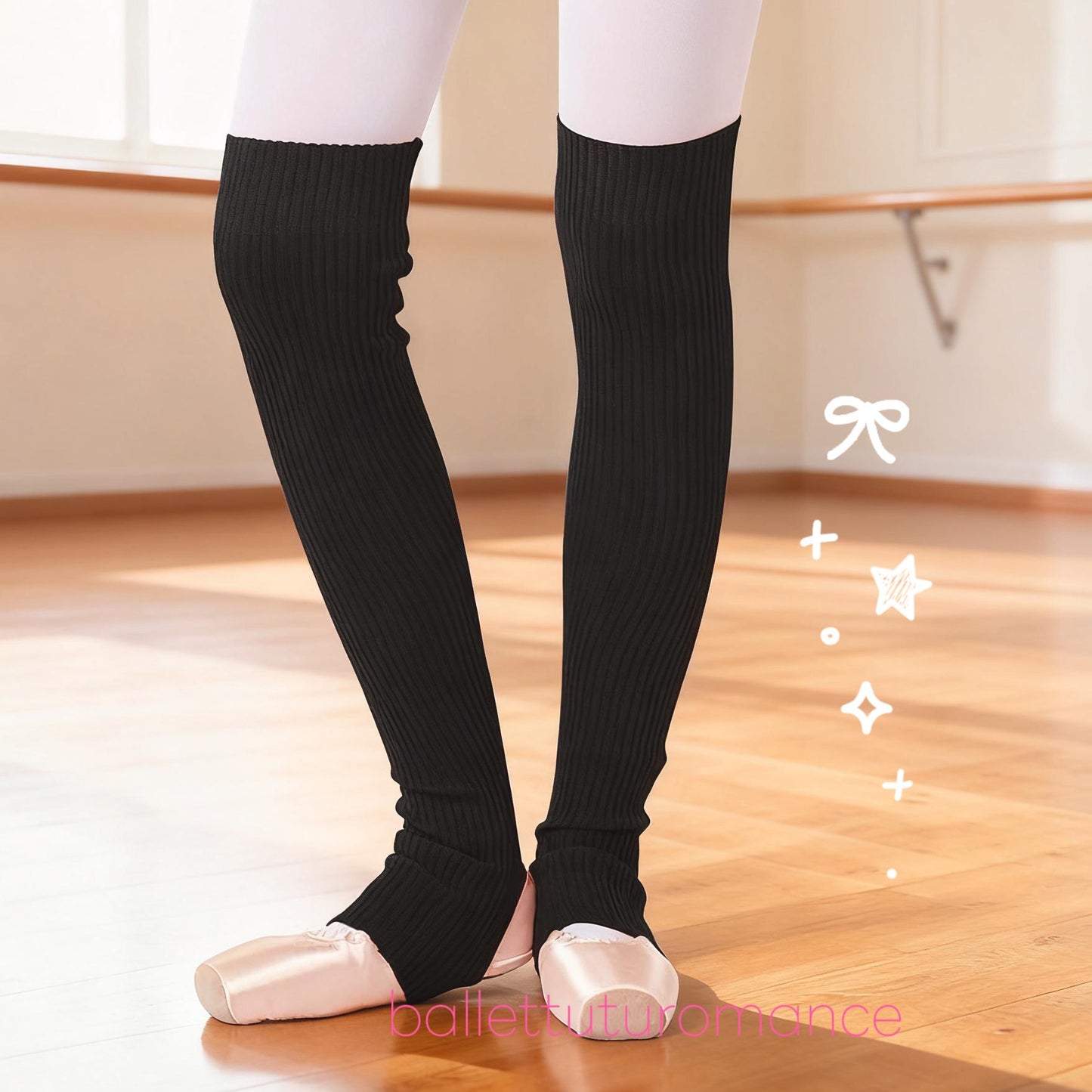 Ribbed Knit Ballet Over-The-Knee Socks - Dance Warmth Accessory, Stylish Leg Warmers for Ballerinas Lovers