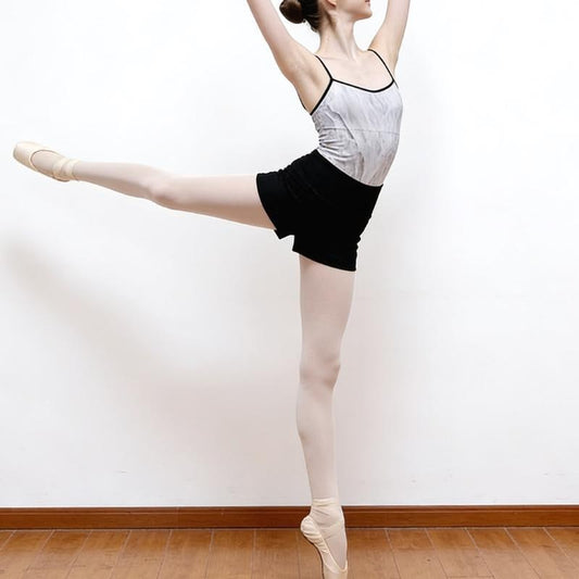 Ballet Dance Shorts Women, High Waist Black Balletwear, Practice Wear