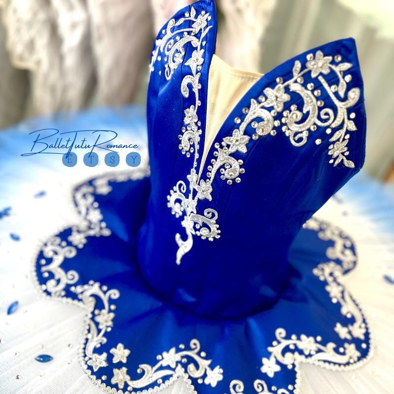 Custom Royal Blue Classical Ballet Platter Tutu | Customizable Color Professional Performance Tutu