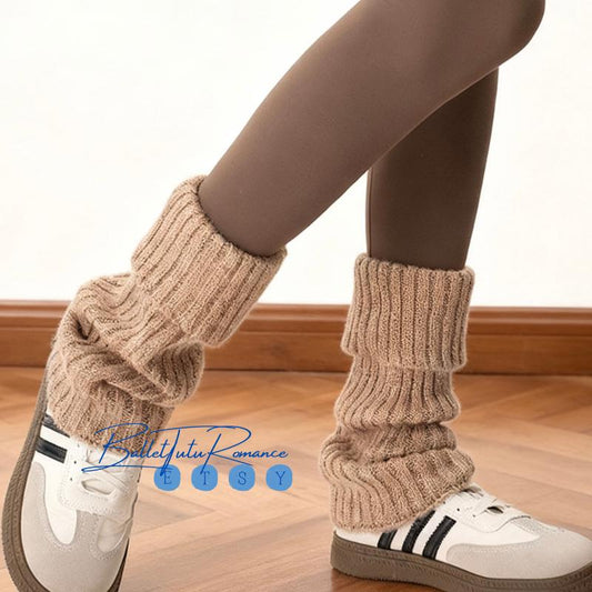 Wool Blend Leg Warmers Jk Style Thread Socks, Stylish Cozy Leg Covers