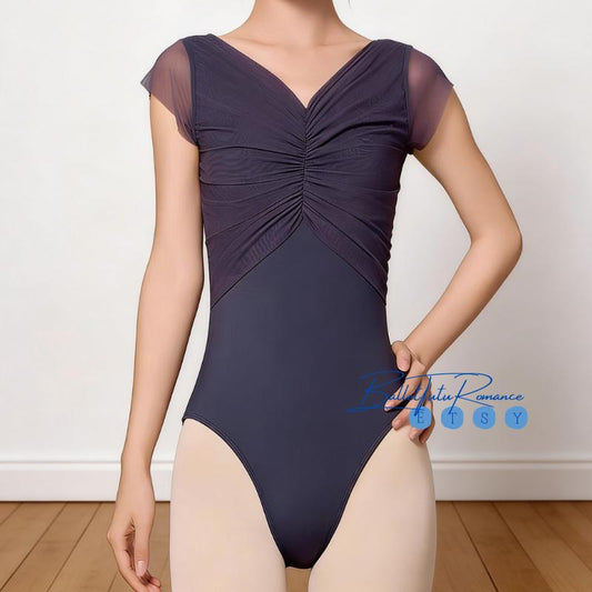 Ballet Leotard with built in Bra, Basic Dance Practice Bodysuit, Gymnastics Wear