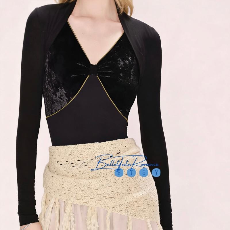 Long Sleeve Ballet Shawl: Custom Warm-Up Shoulder Cover, Adult Leotard, Dance Shawl