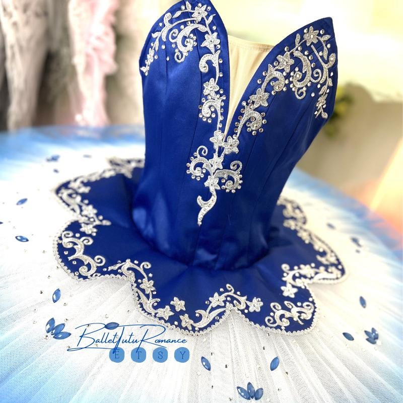 Custom Royal Blue Classical Ballet Platter Tutu | Customizable Color Professional Performance Tutu