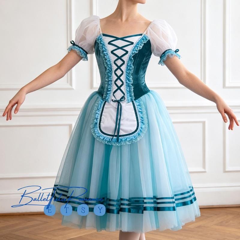 Peasant Romantic Ballet Tutu | Coppelia Swanilda / La Fille Mal Gardée Costume Recitals Competitions
