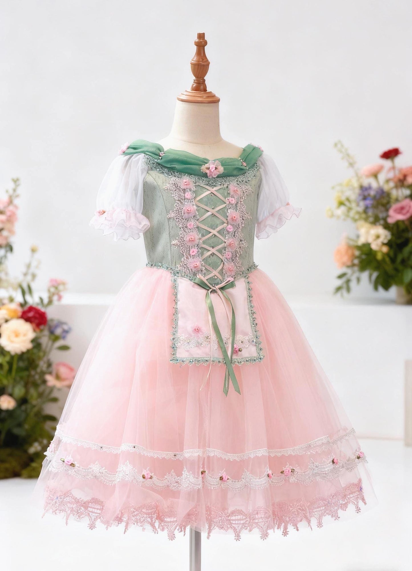 Pink Floral Ballet Tutu: Custom Aurora Costume, Adult & Child,Aurora/Nutcracker