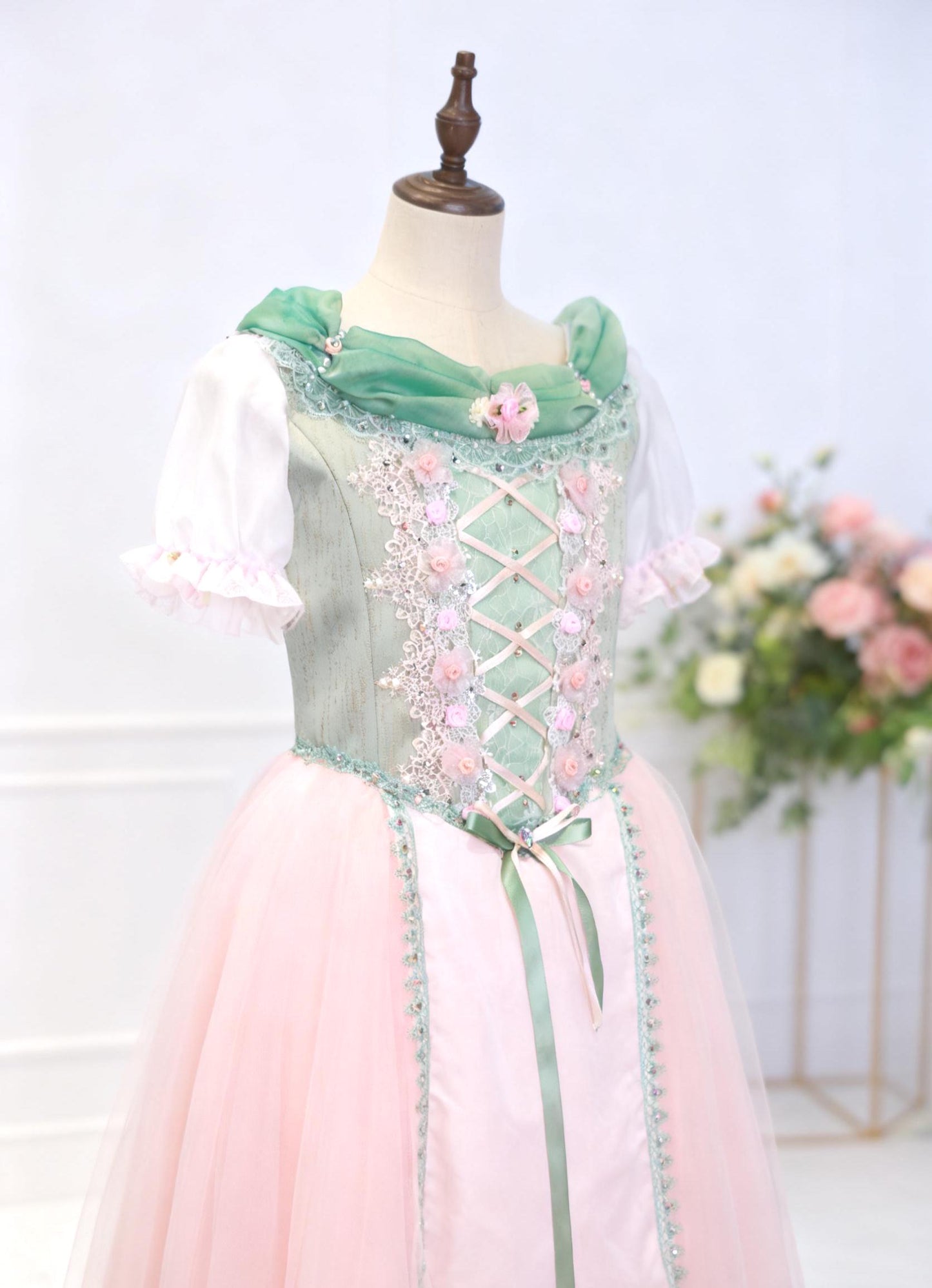 Pink Floral Ballet Tutu: Custom Aurora Costume, Adult & Child,Aurora/Nutcracker