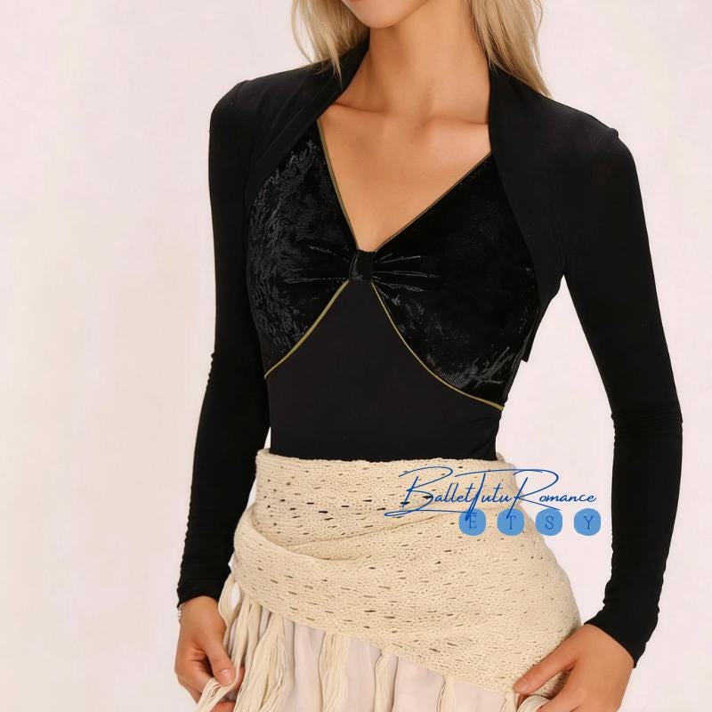 Long Sleeve Ballet Shawl: Custom Warm-Up Shoulder Cover, Adult Leotard, Dance Shawl
