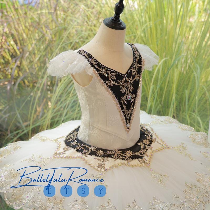 Luxury Black & Gold Ballet Tutu, Custom Adult/Child Nutcracker Performance Costume