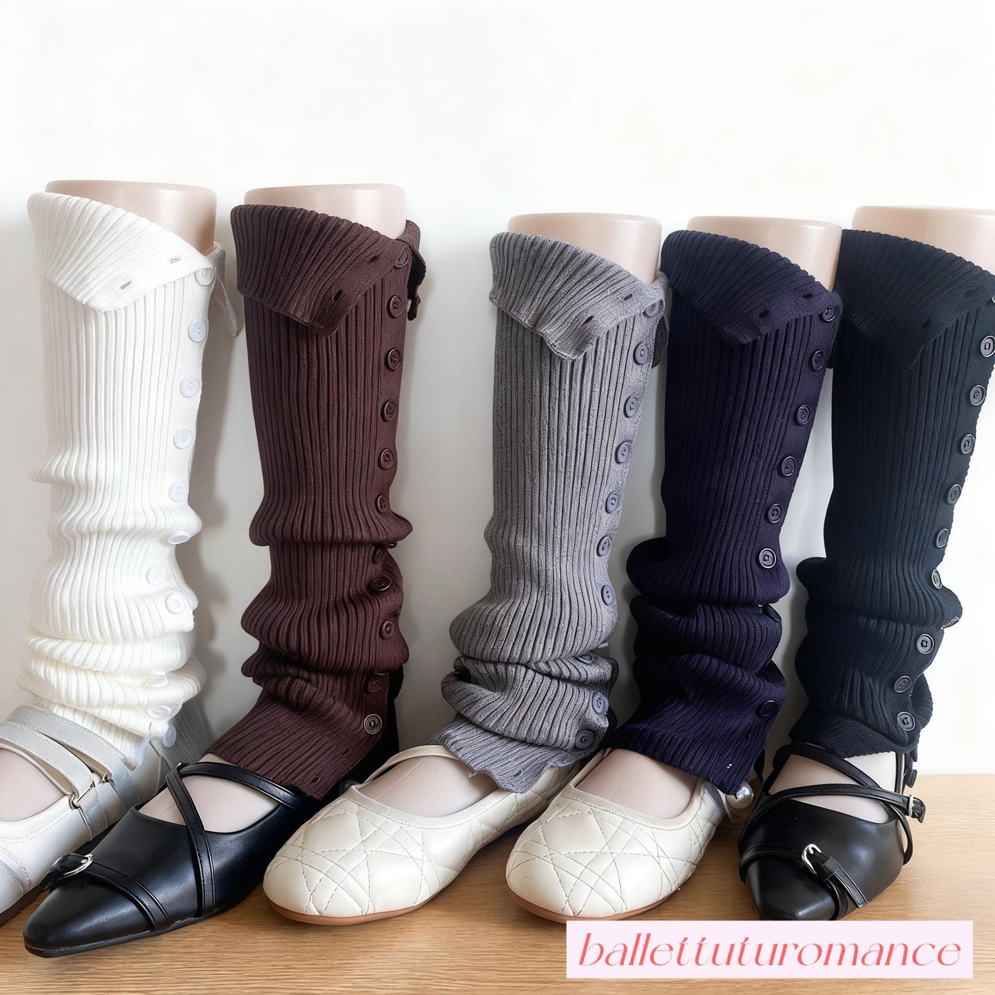 Handmade Knit Leg Warmers, Ballet Elements Design, Ballet & Mary Jane Shoes Compatible,Warm Sleeves