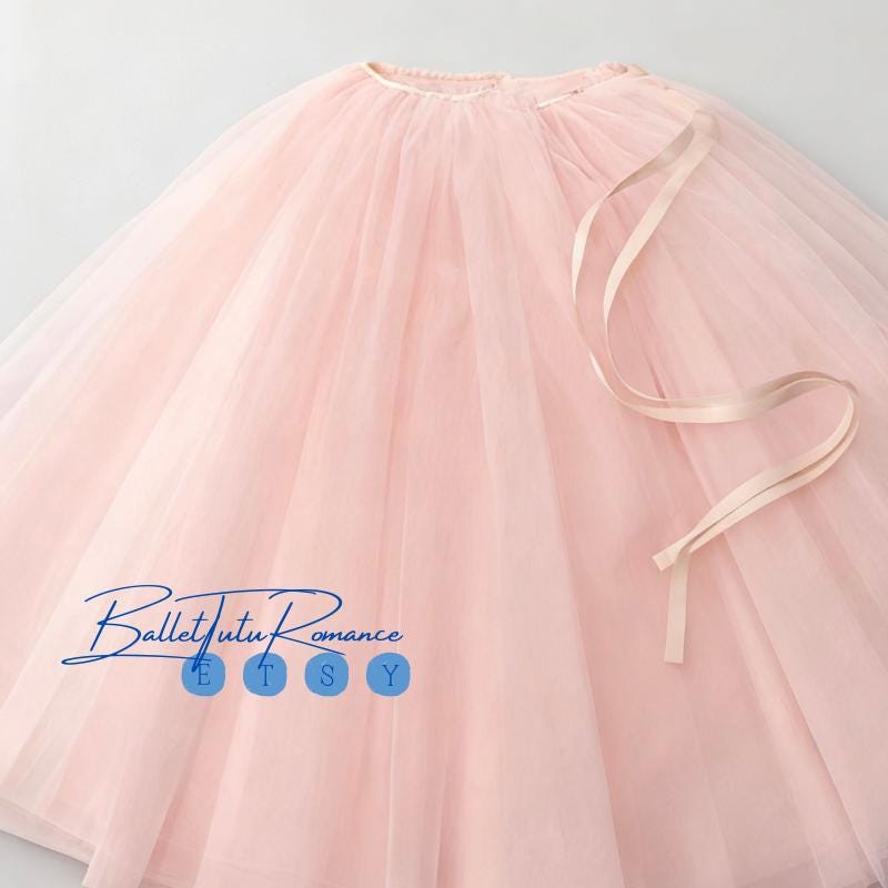 Custom Ballet Tutu Skirt, Personalized Fairy Dance Wear, Elastic Band with Tie-Up Straps