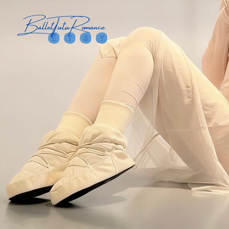 Ballet Shoe Boots Winter, Warm&Water Proof, Fleece-Lined Shoe, Cold-Resistant Dance Practice Performance Shoes