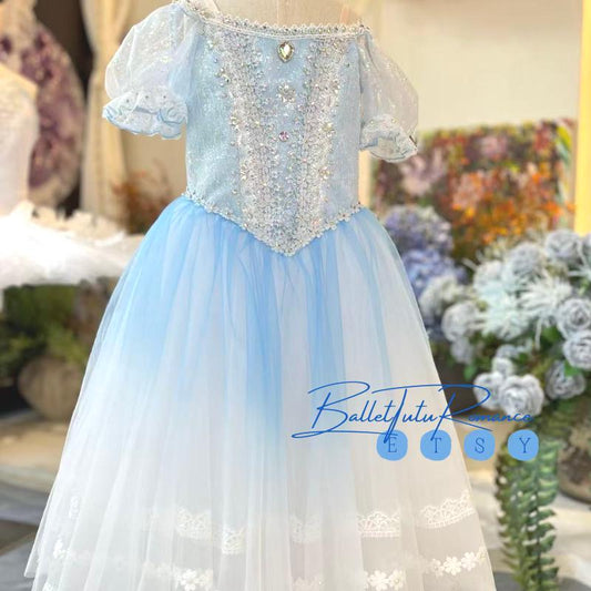 Ombré Tulle Performance Gown with Rhinestone Bodice, Custom Fit, Nutcracker