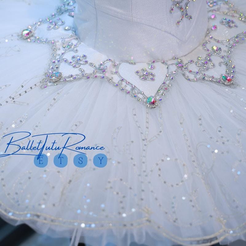 Luxury Custom Fairy Nutcracker White Ballet Tutu, Adult & Child Handmade High-End Ballerina Costume