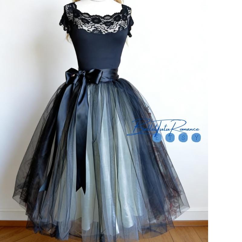 Customized Elegant Adult Ballet Tulle Skirt, Performance Practice Wear, Long Fluffy Dance Skirt, Photoshoot