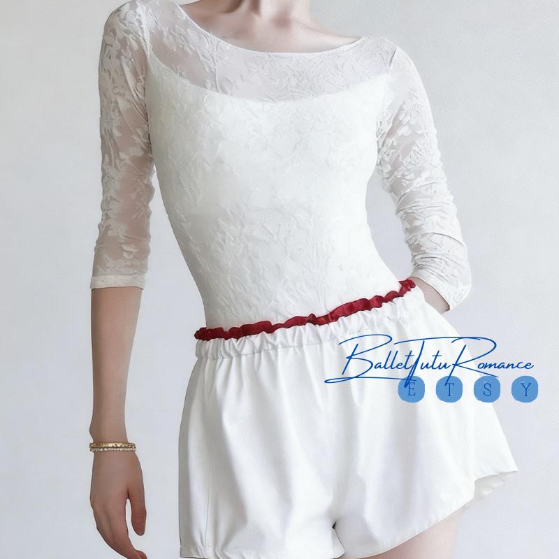 Low Back Ballet Leotard: Stretchy Velvet Lace Dancewear, Adult Practice Bodysuit