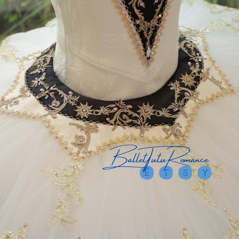 Luxury Black & Gold Ballet Tutu, Custom Adult/Child Nutcracker Performance Costume