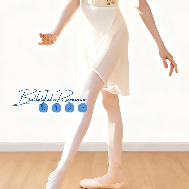 Sheer Chiffon Wrap Ballet Skirt: Adult Dance Half Skirt, Average Size Asymmetrical Practice Dancewear