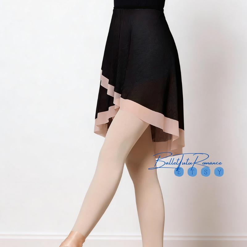 Adult Ballet Sheer Skirt, Irregular Chiffon Dance Tutu, Practice Dance Wear