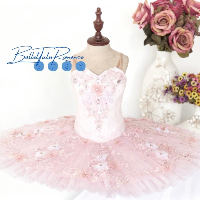 Custom Ballet Tutu, Luxury Aurora Nutcracker Costume, Adult/Child Handmade Silver-Embroidered Tutu