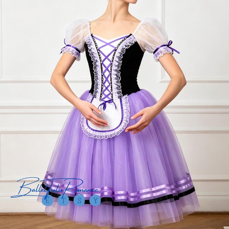 Peasant Romantic Ballet Tutu | Coppelia Swanilda / La Fille Mal Gardée Costume Recitals Competitions