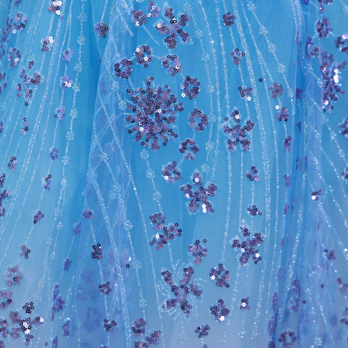 Hand-stitched Blue Ballet Tutu Dress: Sparkle Princess Gown,Adult & Child,Aurora/Nutcracker