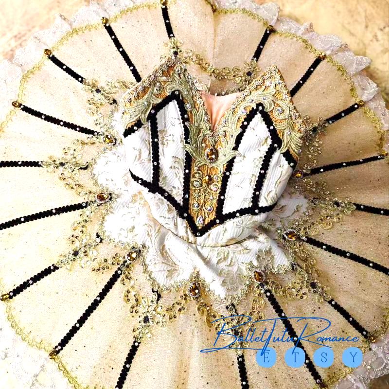 Embellished Royal Ballet Tutu: Custom Performance Costume for Adult & Kid, Raymonda/Coppélia
