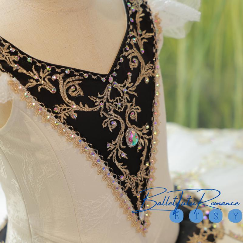 Luxury Black & Gold Ballet Tutu, Custom Adult/Child Nutcracker Performance Costume