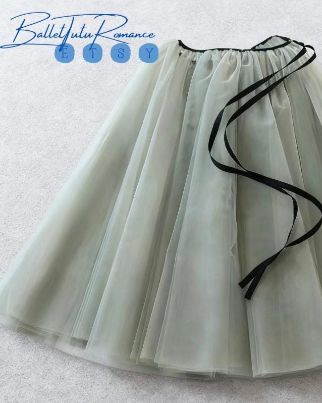 Custom Ballet Tutu Skirt, Personalized Fairy Dance Wear, Elastic Band with Tie-Up Straps