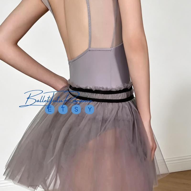 Ballet Lace Tutu Skirt for Women, Tulle Dance Skirt, Practice & Performance, Elastic Waist Short